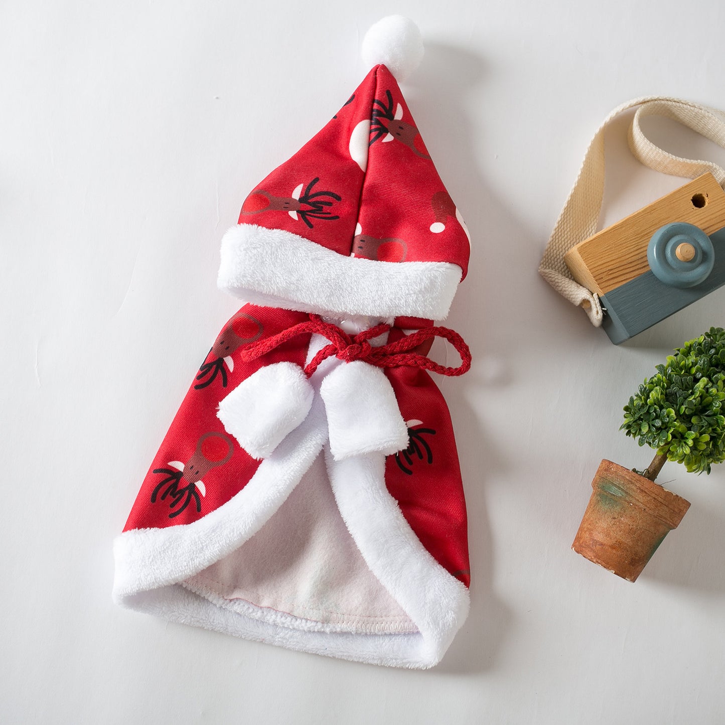 Ropa de Navidad para gatos Caperucita Roja Capa del Cabo