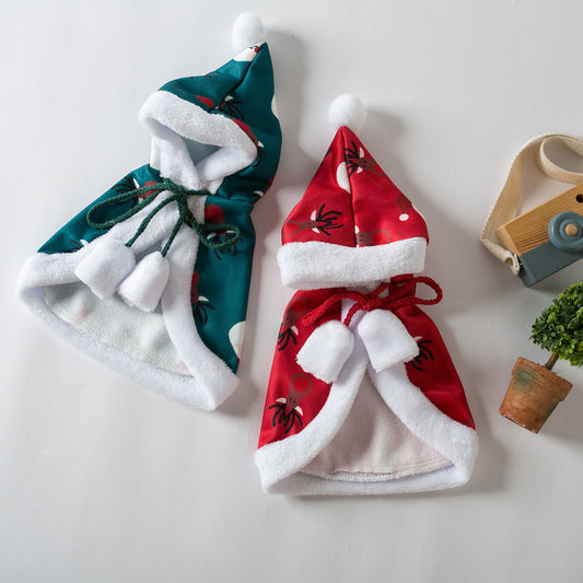 Ropa de Navidad para gatos Caperucita Roja Capa del Cabo