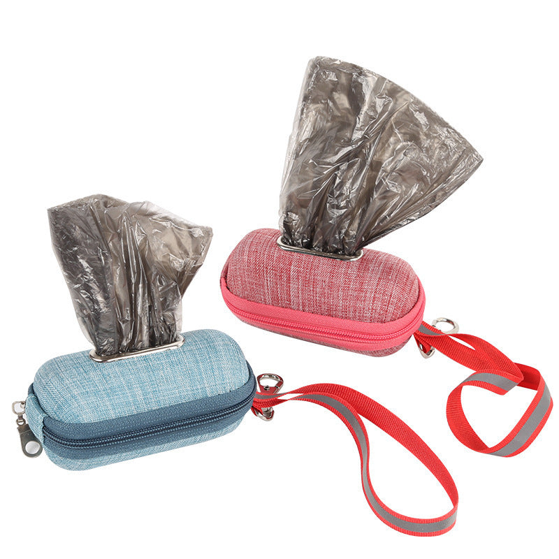 Dispensador portátil de bolsas de excrementos/cacas para perros, soporte para recoger bolsas