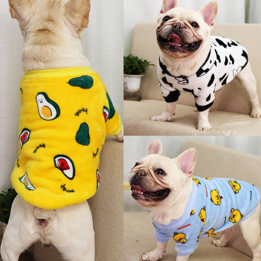 Pijamas Cálidos Otoño e Invierno Chaqueta Suministros Para Mascotas