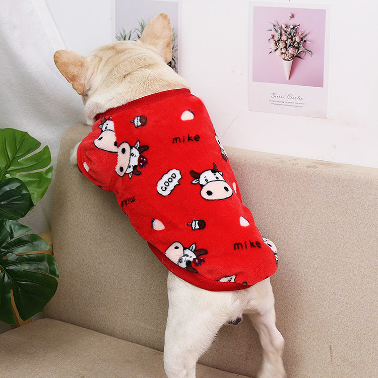 Pijamas Cálidos Otoño e Invierno Chaqueta Suministros Para Mascotas