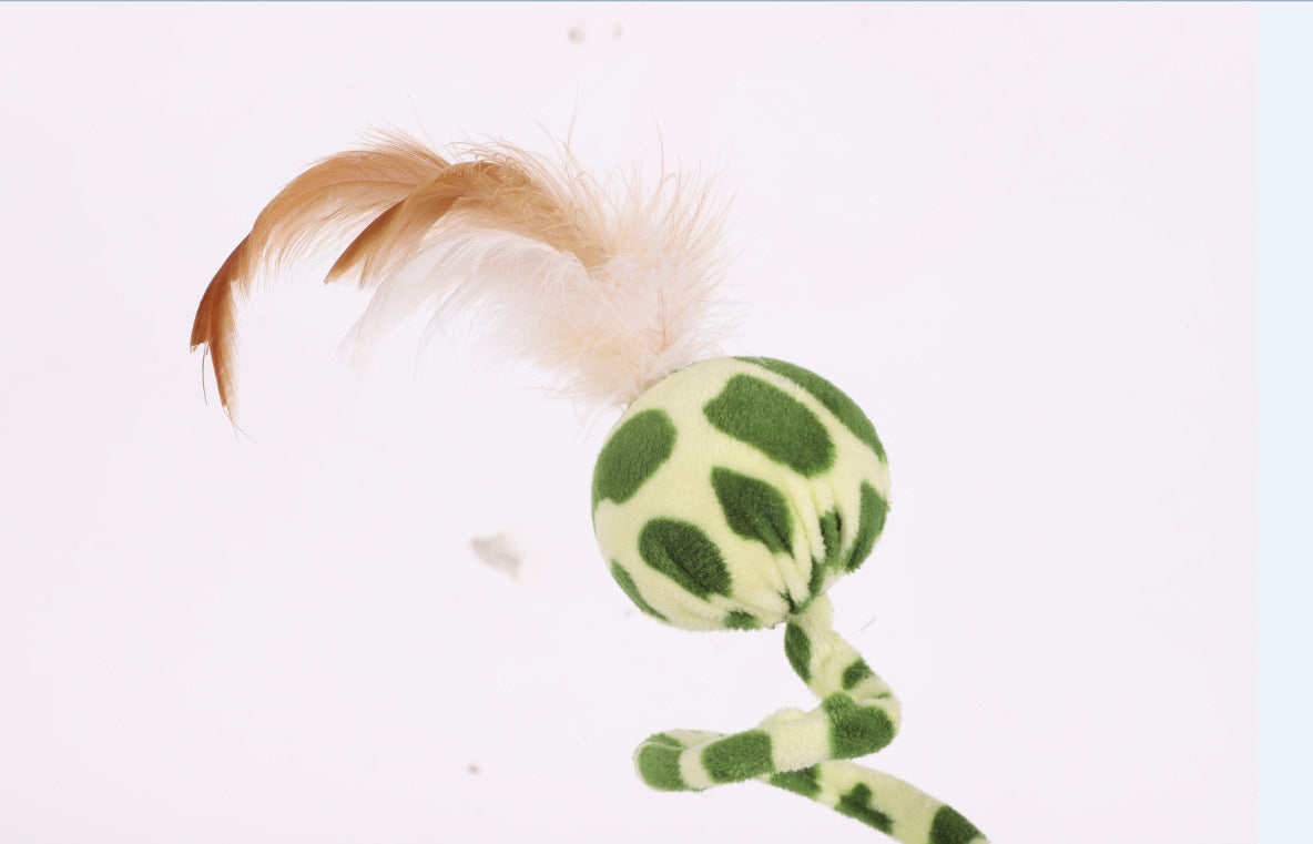 Juguete Serpiente Con Pluma Y Bola