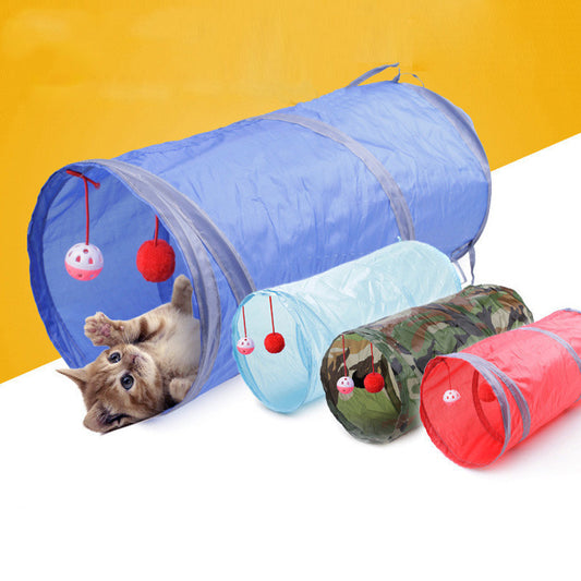 Túnel plegable para gatos, papel de anillo, pasaje para gatos