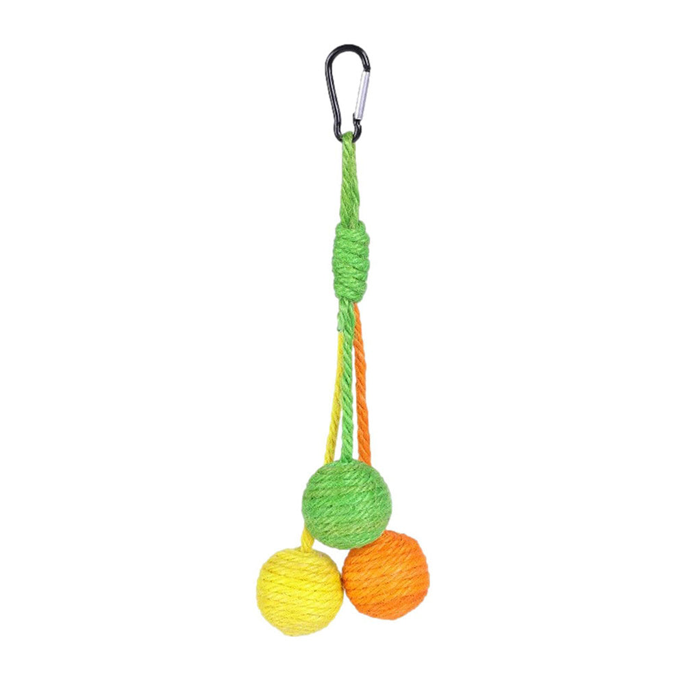 Pelota rascadora de sisal para gatos – Juguete interactivo para morder y rascar en interiores