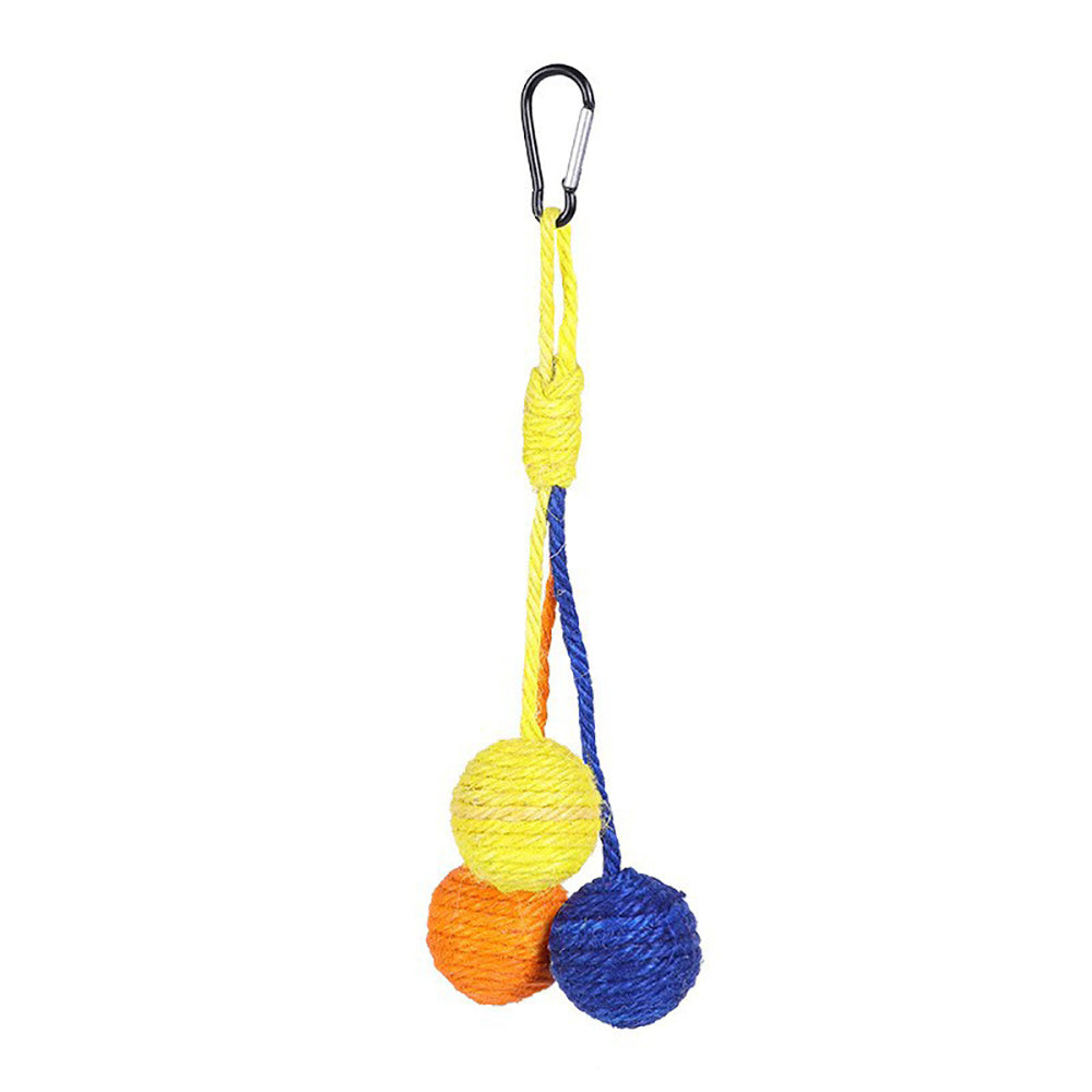 Pelota rascadora de sisal para gatos – Juguete interactivo para morder y rascar en interiores