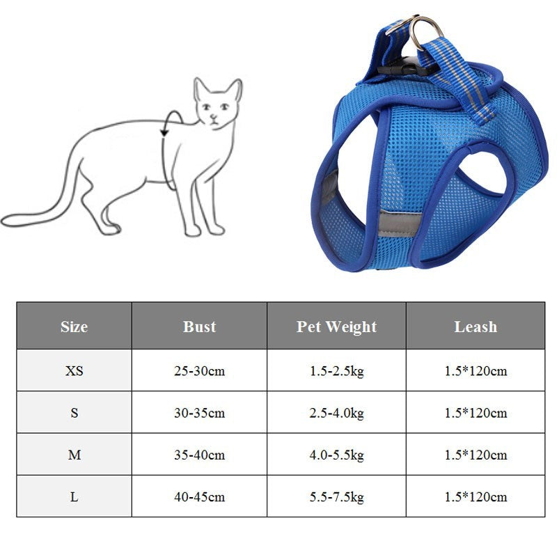 Arnés para gatos de tracción