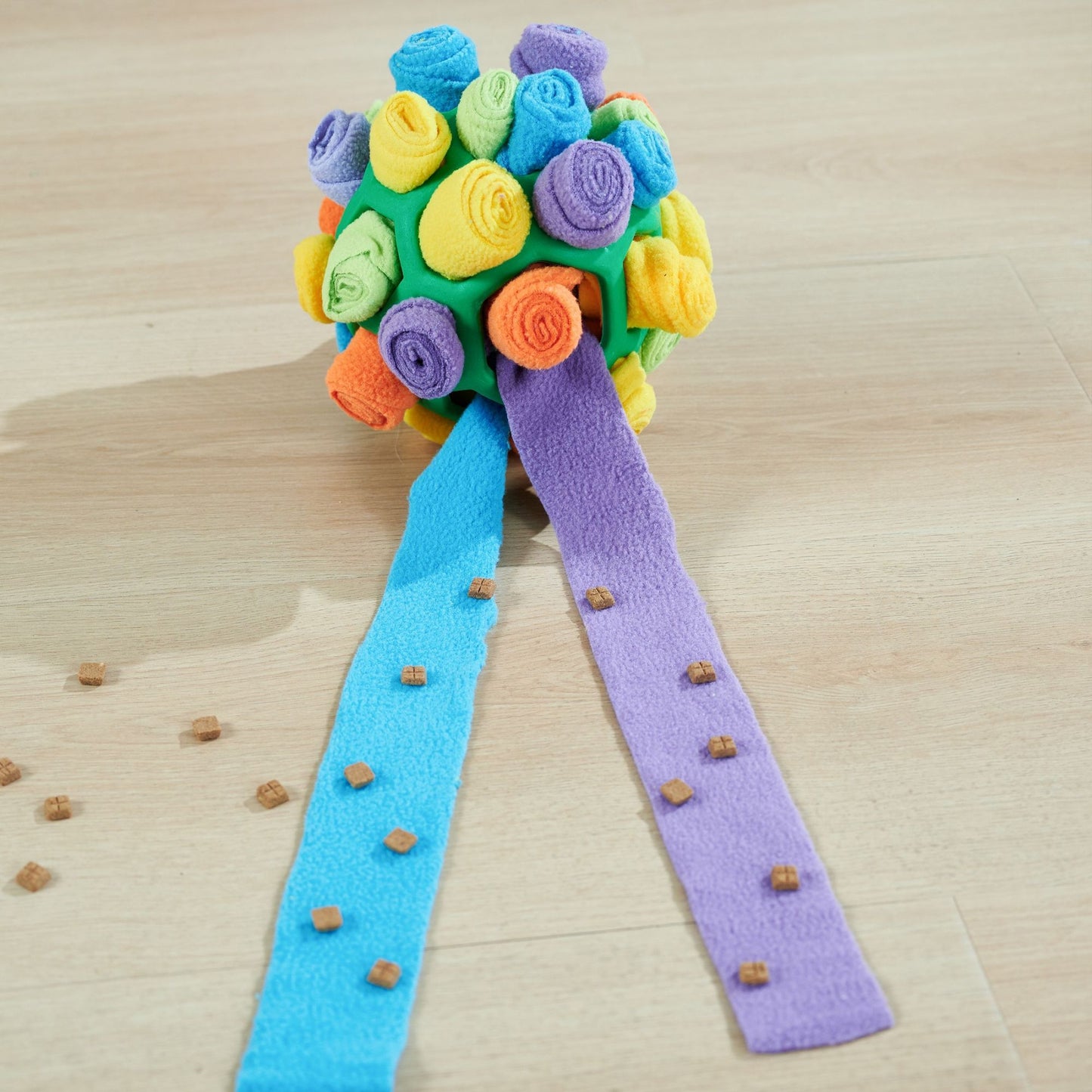 Pelota olfativa interactiva para perros – Juguete de inteligencia plegable, dispensador lento de comida, ideal para entrenamiento y estimulación mental