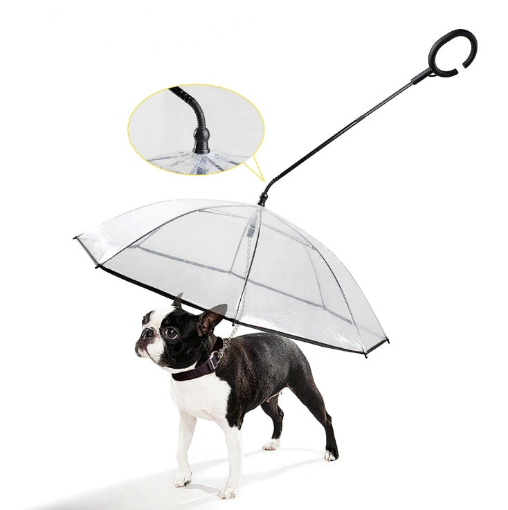 Hot Selling de paraguas transparentes para mascotas ajustable para mascotas tipo C