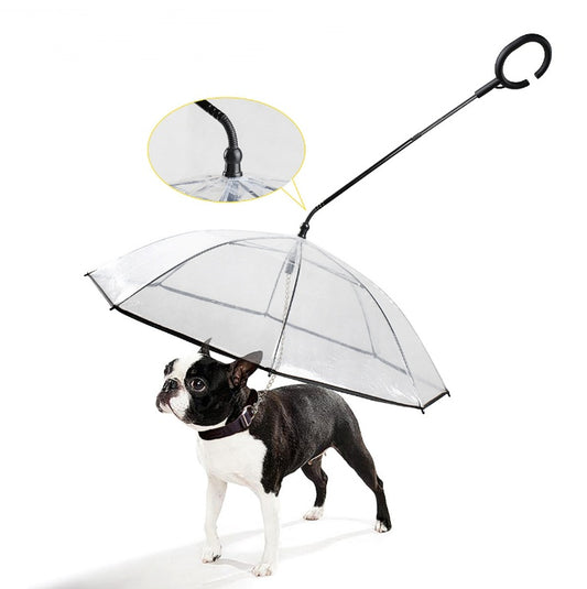 Hot Selling de paraguas transparentes para mascotas ajustable para mascotas tipo C