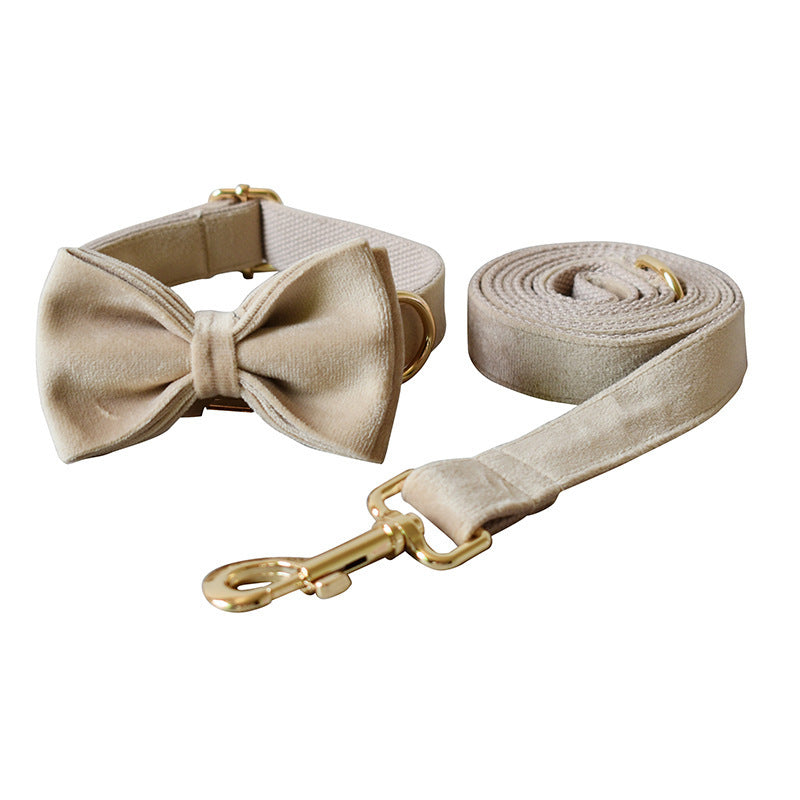 Kit Correa y Collar de terciopelo para mascotas