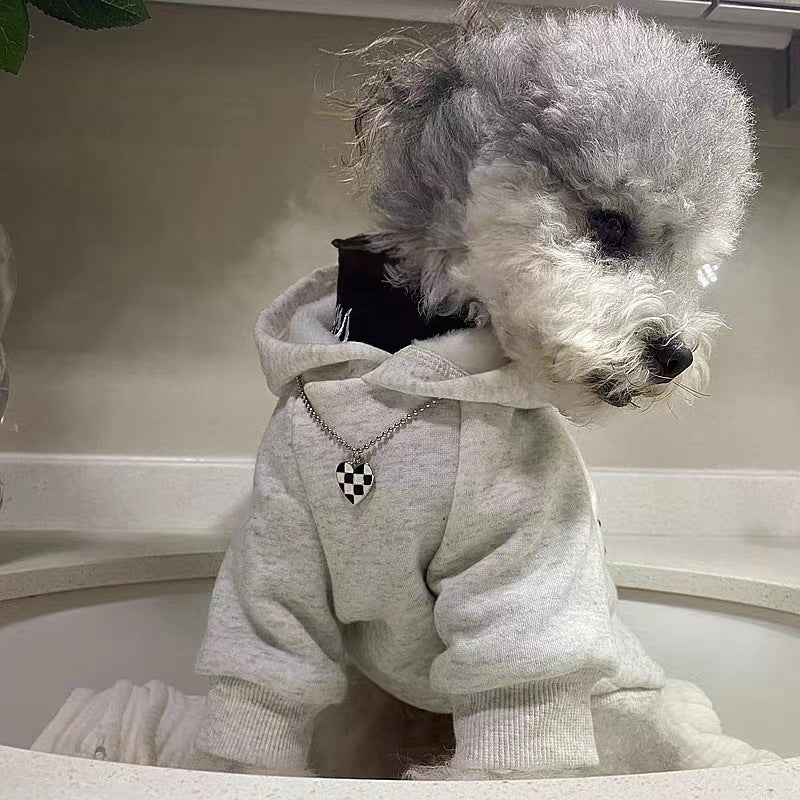 Moda Nueva Ropa Retro con Capucha para Cachorros