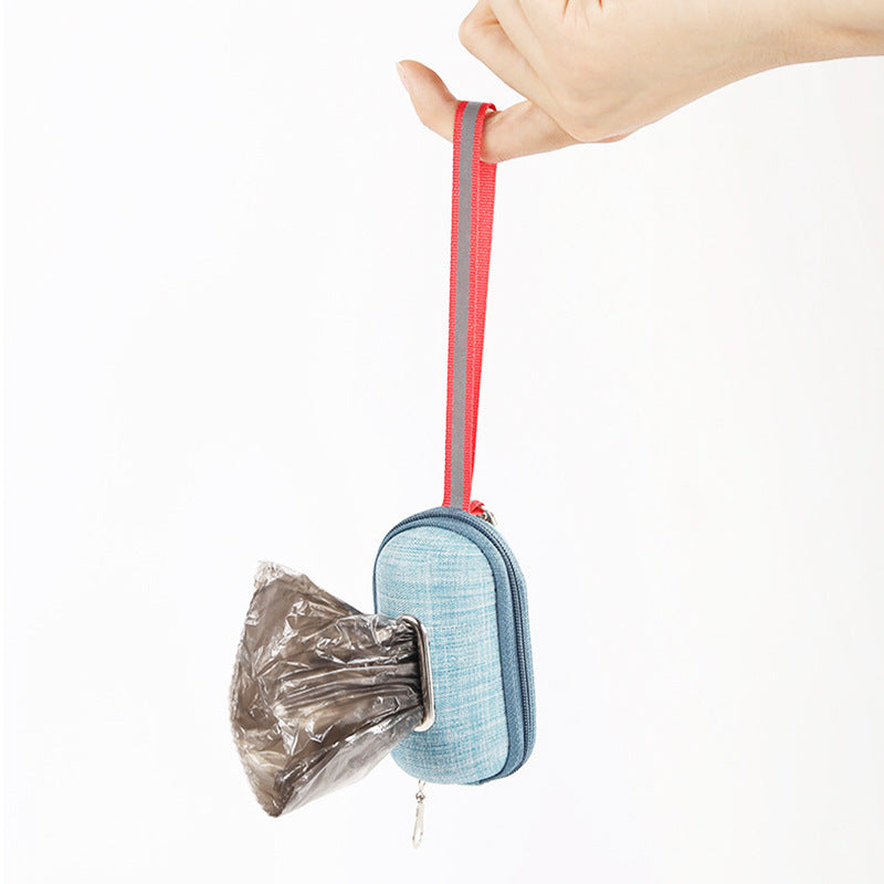Dispensador portátil de bolsas de excrementos/cacas para perros, soporte para recoger bolsas