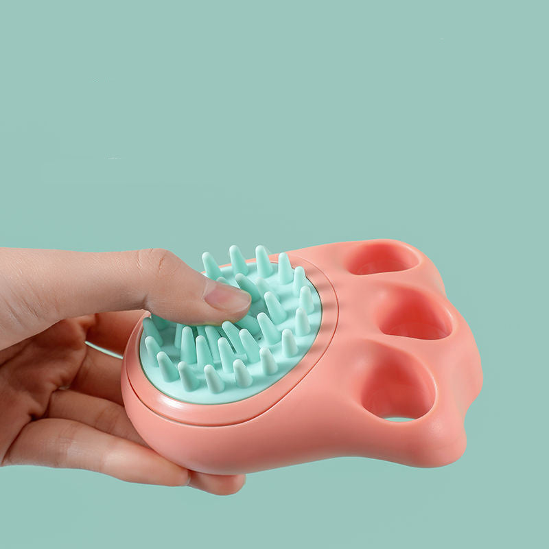 Cepillo de baño y masaje para gatos y perros – Suave, práctico y con diseño de garra para mayor comodidad
