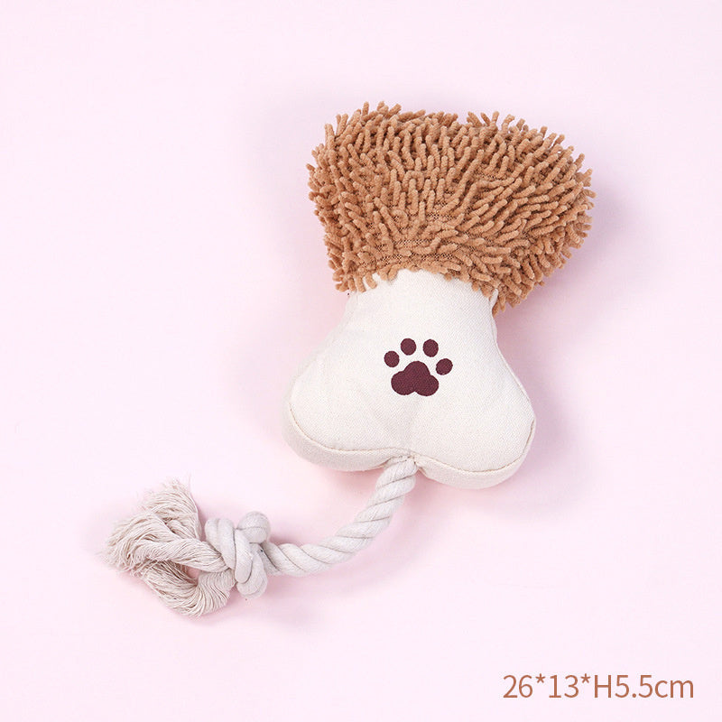 Juguete de cuerda de algodón para mascotas, sonido para perros, limpiador de dientes, cuerda resistente a las mordidas