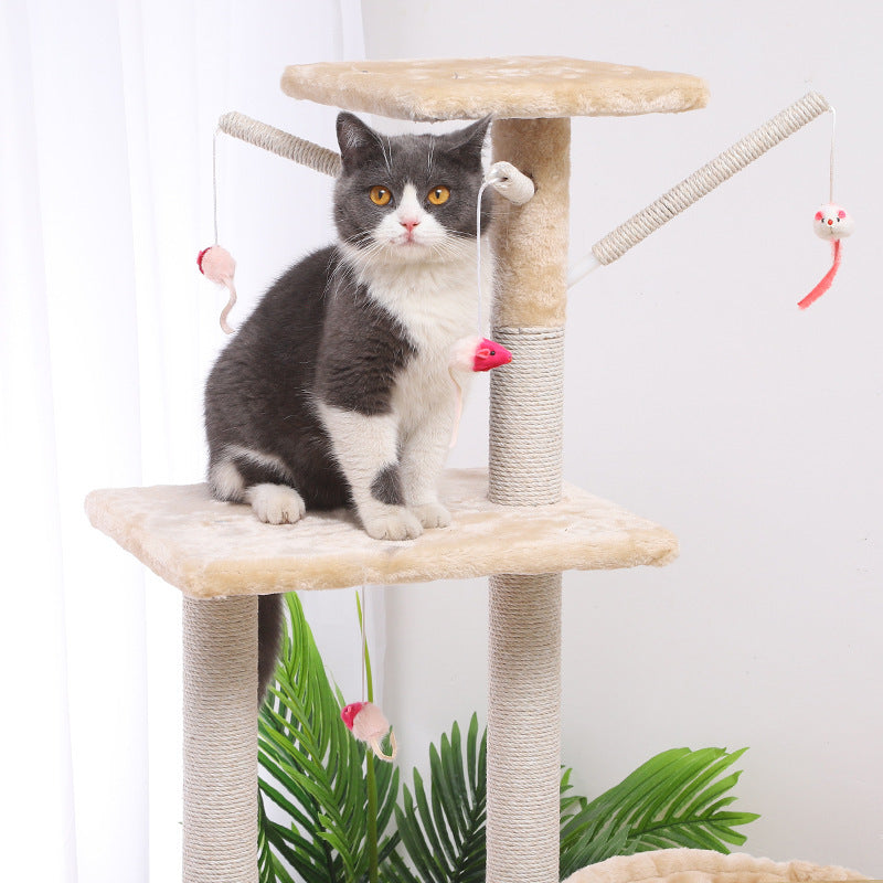 Árbol de escalada, casa para gatos