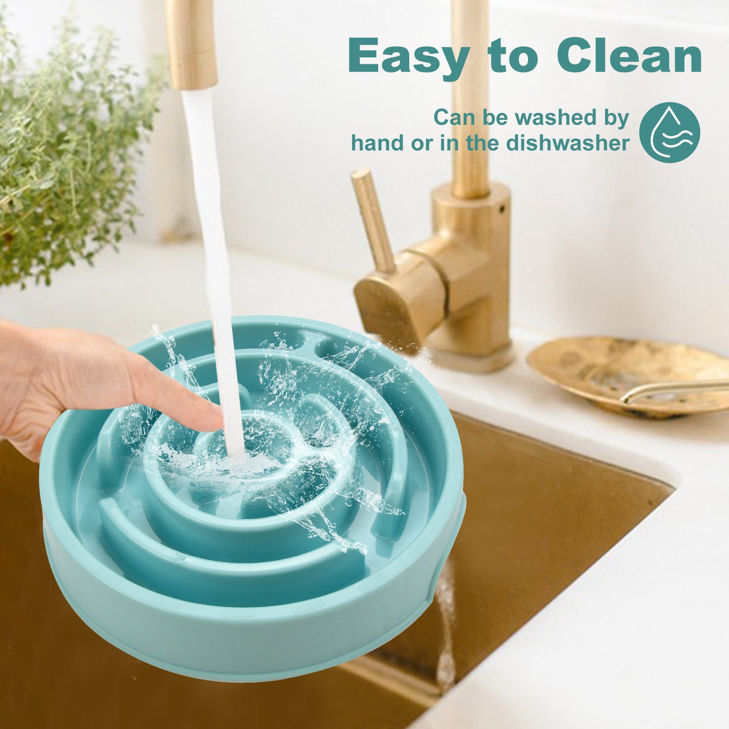 Comedero lento de silicona – Antiahogo y tipo rompecabezas, ideal para una alimentación saludable