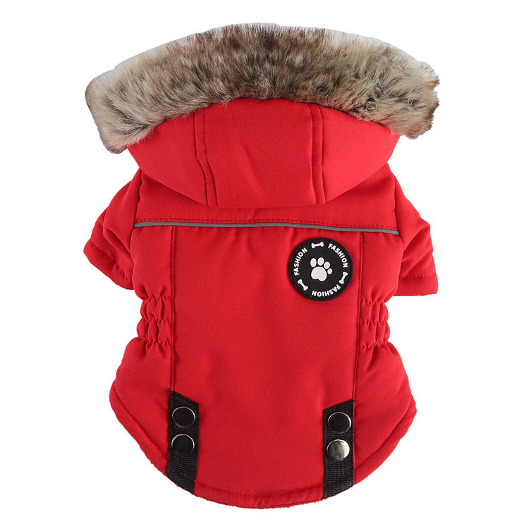Chaqueta de algodón para perros – Abrigo de invierno con cremallera, cómodo y cálido