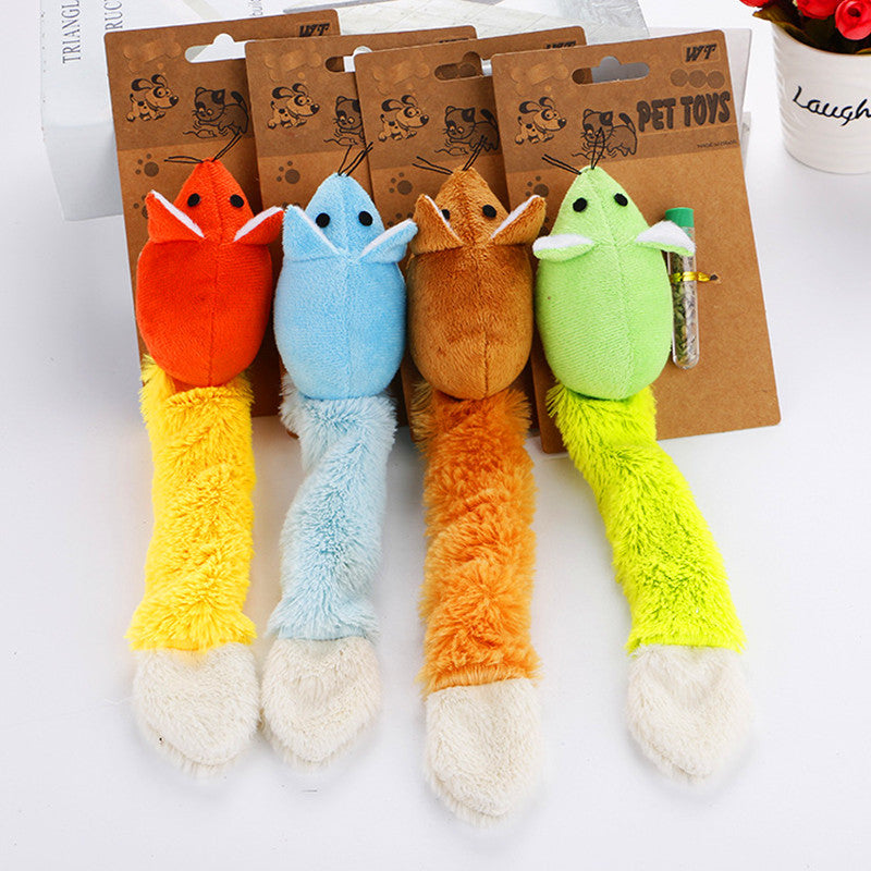 Ratón de cola larga Gato Juguetes para gatos Juguetes divertidos para mascotas Juguetes para gatos Entrenamiento de ratones Juguetes divertidos para jugar Productos interactivos para mascotas