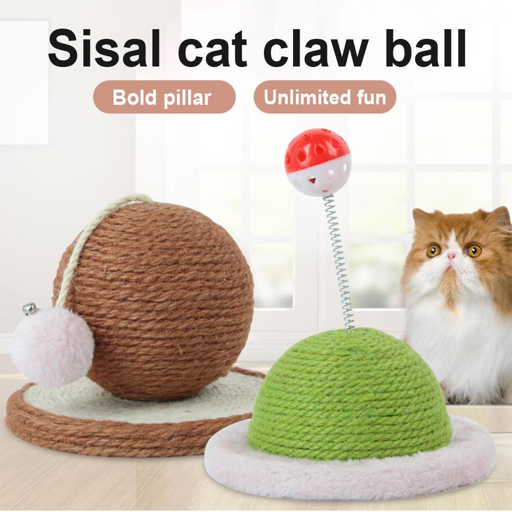 Rascador Cilíndrico de Sisal con Bola para Gato – Durable y Estético