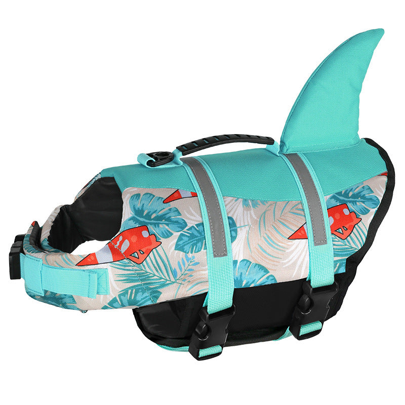 Chaleco salvavidas para mascotas de tiburón, ropa de natación para perros
