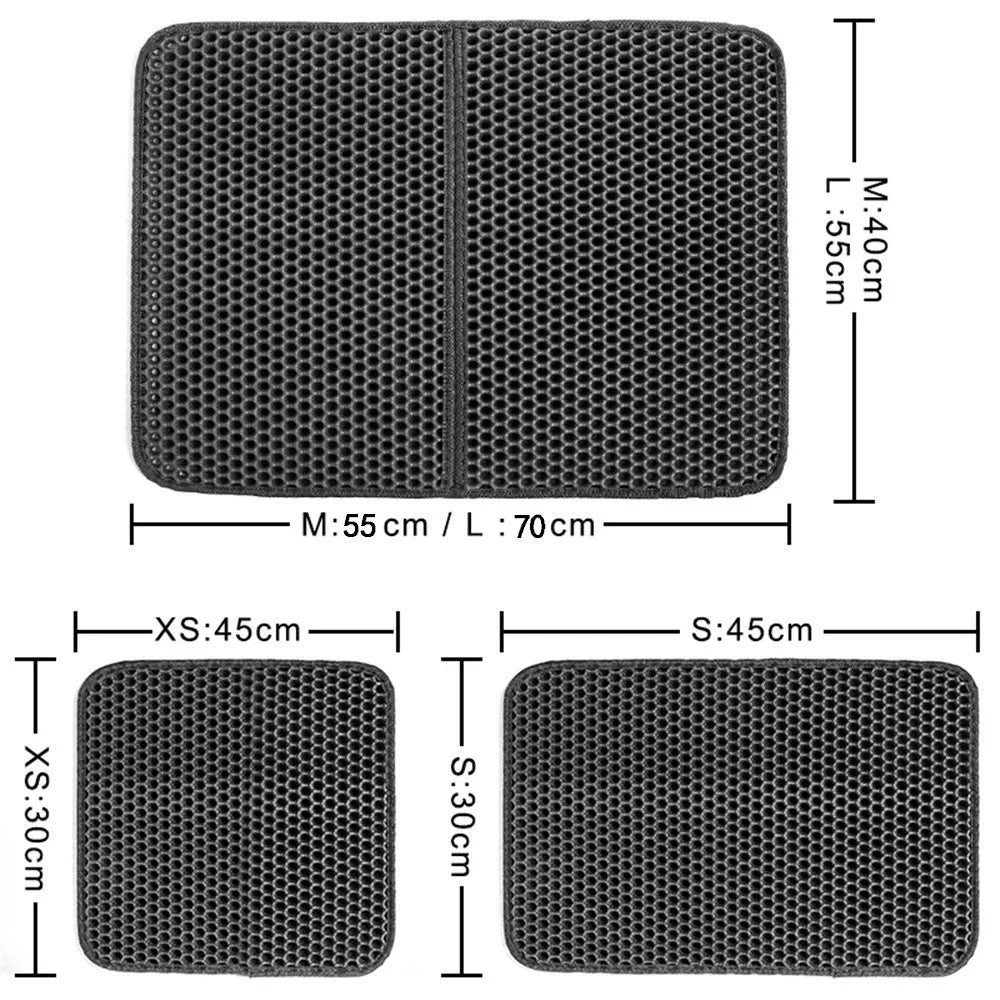 Esenciales para Gatos: Alfombrilla para Caja de Arena de Gato, Impermeable, de EVA, de Doble Capa – Almohadilla de Limpieza, Accesorio para Mascotas y Gatos.