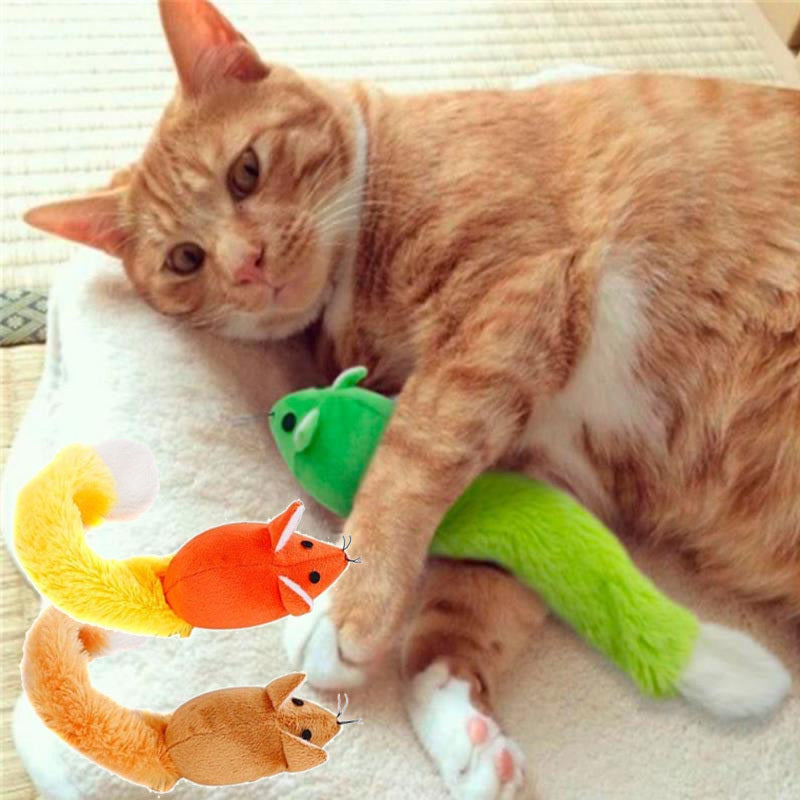 Ratón de cola larga Gato Juguetes para gatos Juguetes divertidos para mascotas Juguetes para gatos Entrenamiento de ratones Juguetes divertidos para jugar Productos interactivos para mascotas