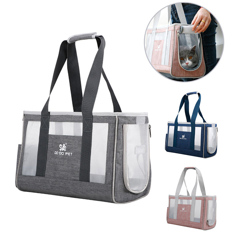 Bolsa portátil para gatos, mochila transpirable para perros, bolso de viaje de gran capacidad para cachorros, gatitos, mascotas, suministros al aire libre