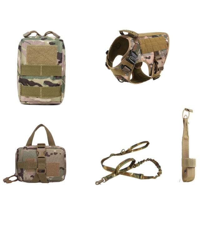 Arnés táctico para perros, mascota, chaleco de entrenamiento K9, arnés para perros y correa, juego para todas las razas de perros