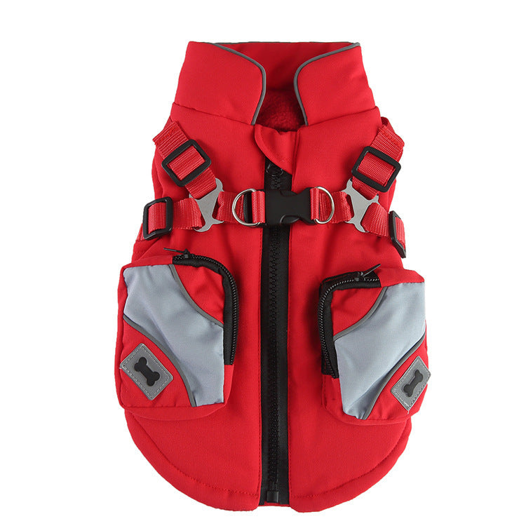 Chaqueta de algodón para perros – Abrigo de invierno con cremallera, cómodo y cálido