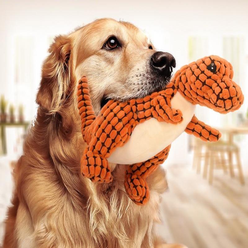 Dinosaurio Juguetes para mascotas Perros gigantes Mascotas Juguetes interactivos para perros grandes Juguetes para masticar Chihuahua Peluches Squeakers