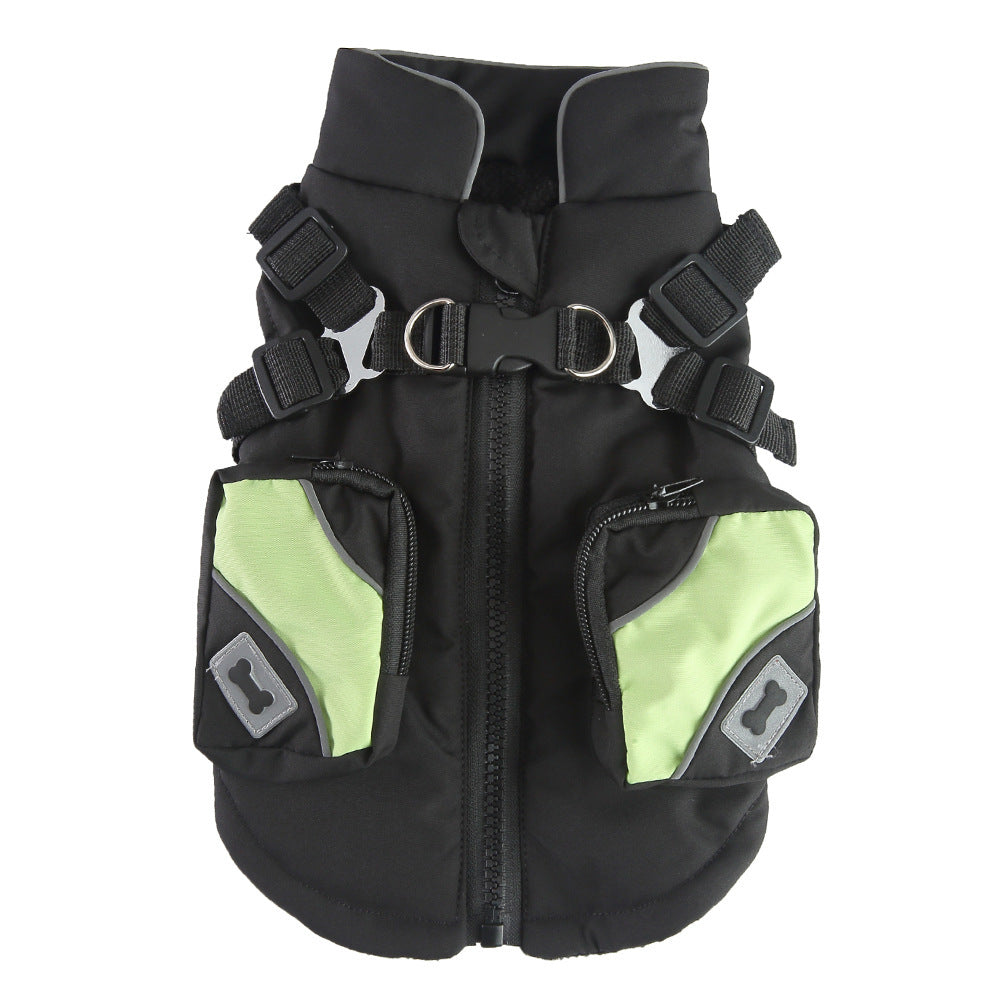 Chaqueta de algodón para perros – Abrigo de invierno con cremallera, cómodo y cálido