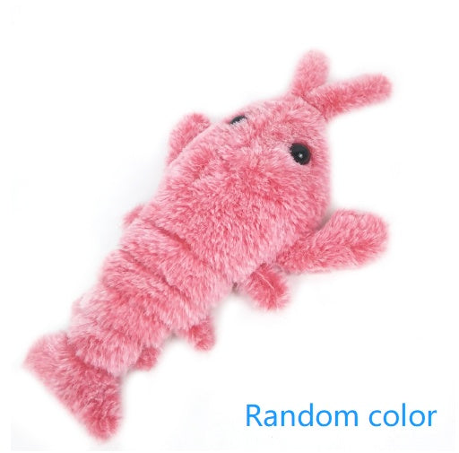 Camarón saltador eléctrico, simulación de carga USB, langosta, gato divertido, peluche, mascotas, juguete