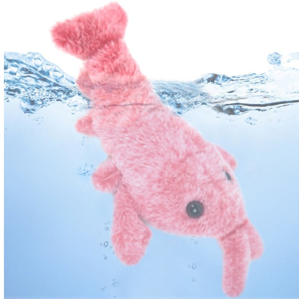 Camarón saltador eléctrico, simulación de carga USB, langosta, gato divertido, peluche, mascotas, juguete