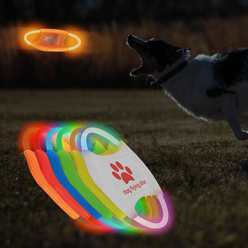 Discos voladores para perros Luz luminosa LED Entrenamiento luminoso Juguetes interactivos