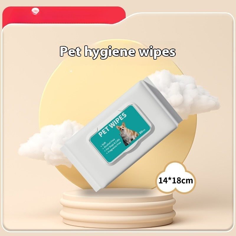 Mascotas 80 toallitas para perros, gatos Toallitas de limpieza desechables desechables