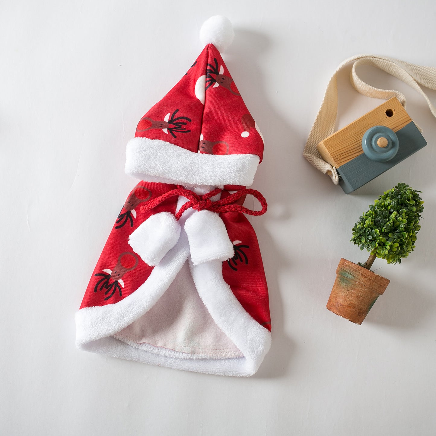 Ropa de Navidad para gatos Caperucita Roja Capa del Cabo