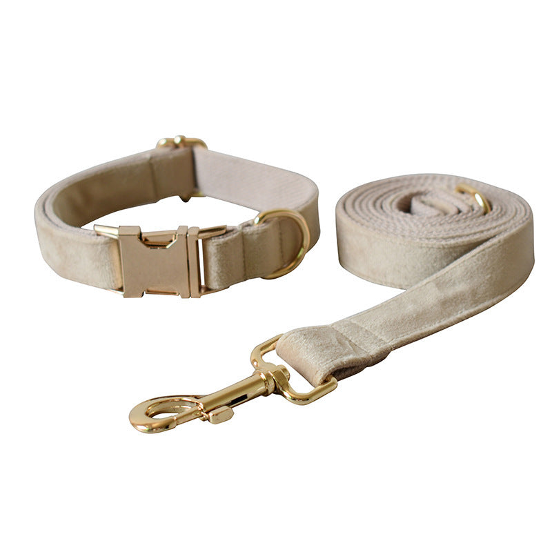 Kit Correa y Collar de terciopelo para mascotas