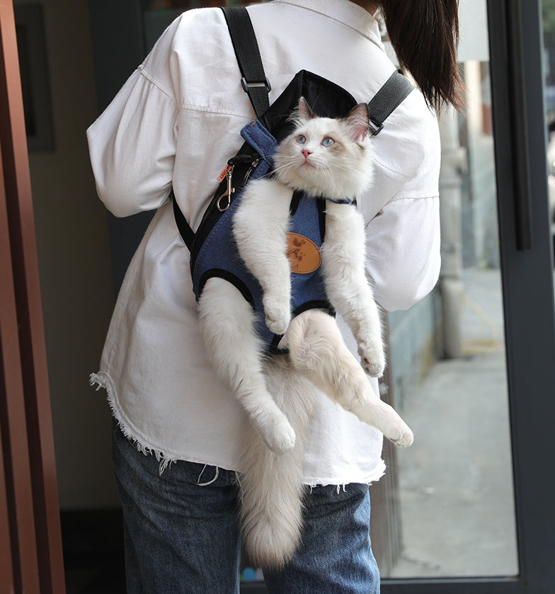 Mochila portátil para gatos para la salida de primavera
