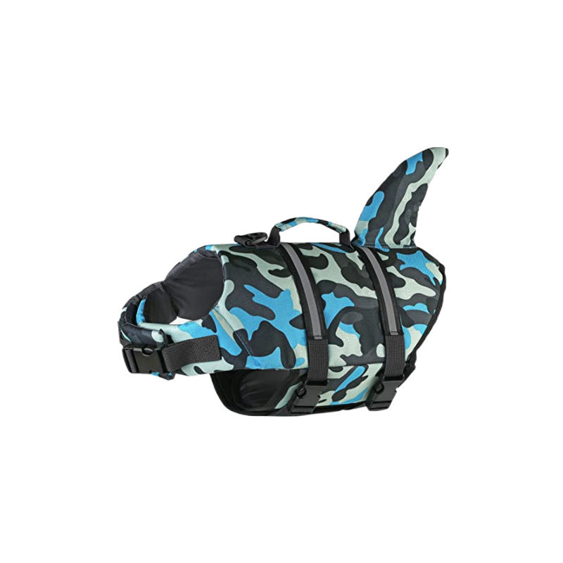 Chaleco salvavidas para mascotas de tiburón, ropa de natación para perros