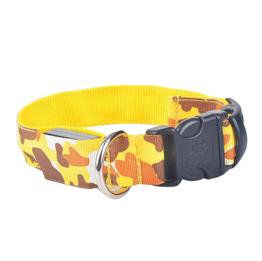 Collar camuflaje luminoso para mascotas, correa