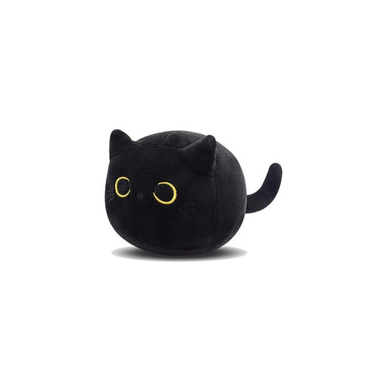 Gato negro esponjoso Juguete cojín de peluche