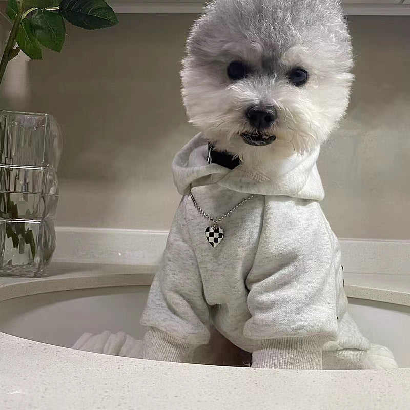 Moda Nueva Ropa Retro con Capucha para Cachorros
