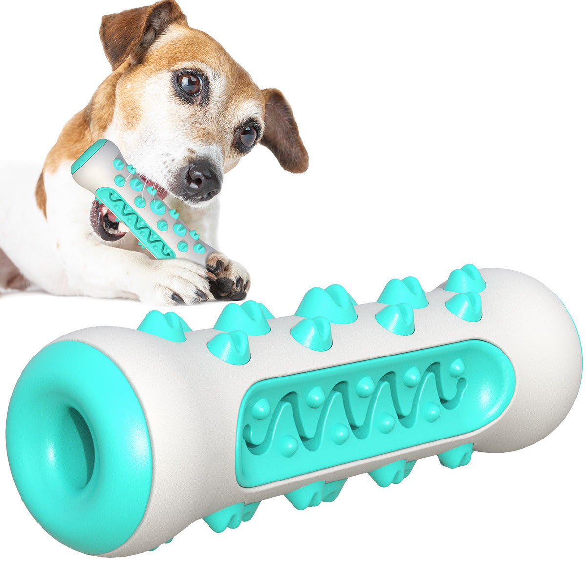 Juguete Cepillo dental masticable para perros – Mordedor de caucho natural para limpieza de dientes y encías