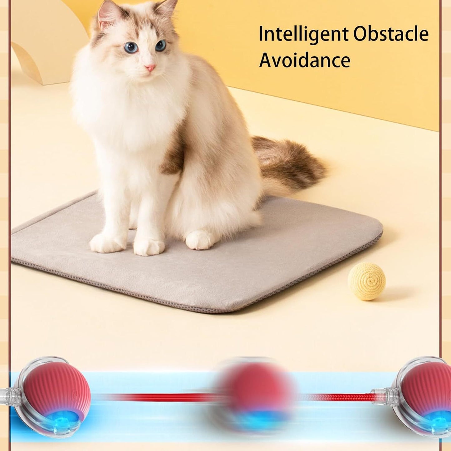 Pelota inteligente interactiva para perros y gatos – Se mueve sola 360°, ideal para jugar y estimular a tu mascota