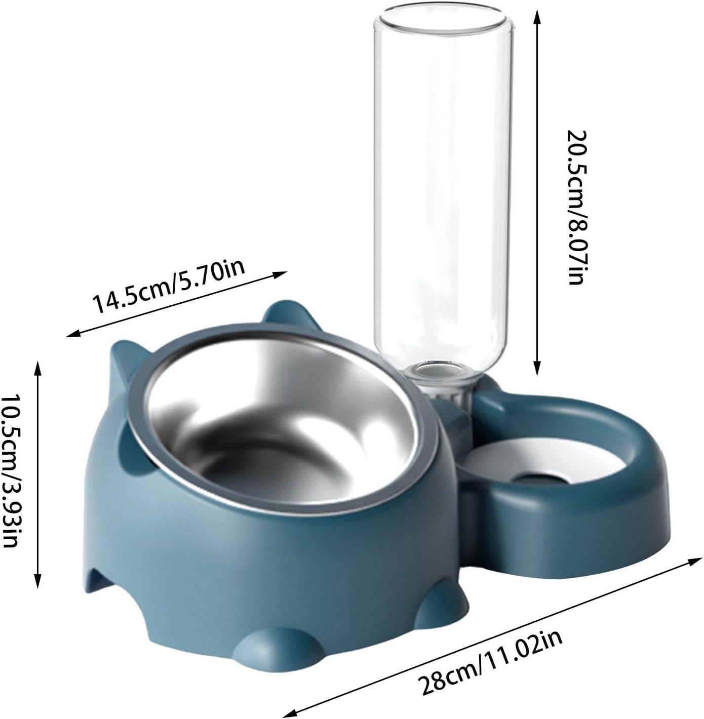 Juego de cuencos extraíbles de comida y agua