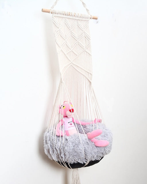Columpio para mascotas Macrame hecho a mano para cuatro estaciones disponible