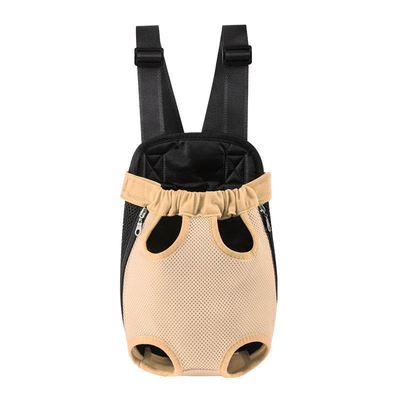 Mochila de transporte para mascotas, bolsa portátil transpirable, transportín frontal ajustable para senderismo, camping, viajes