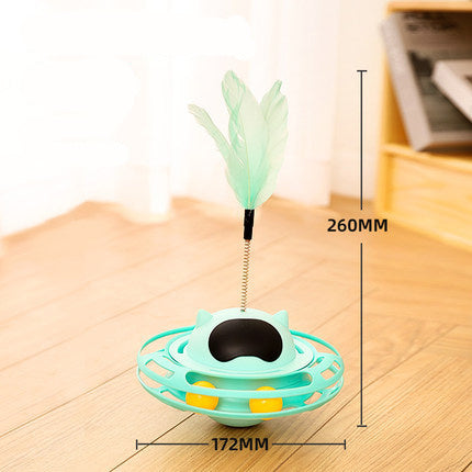 Varita giratoria interactiva para gatos, estimulante