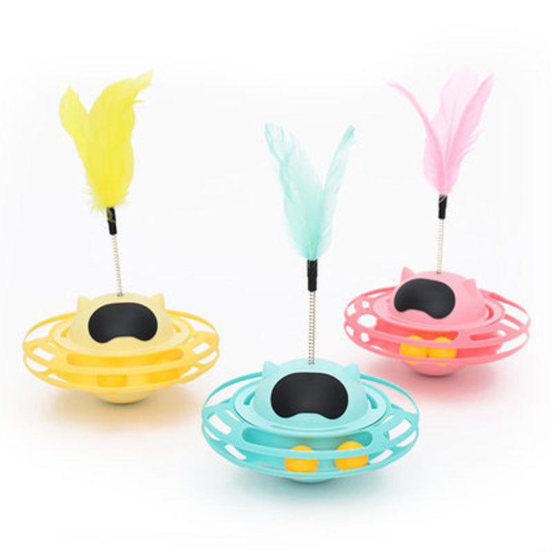 Varita giratoria interactiva para gatos, estimulante