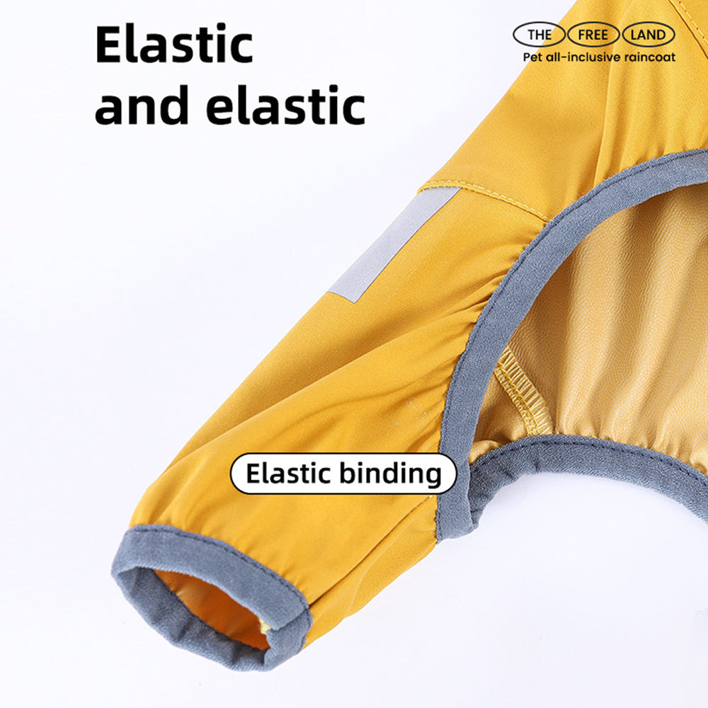 Impermeable reflectante para perros – Chaqueta ligera con capucha y agujero para correa
